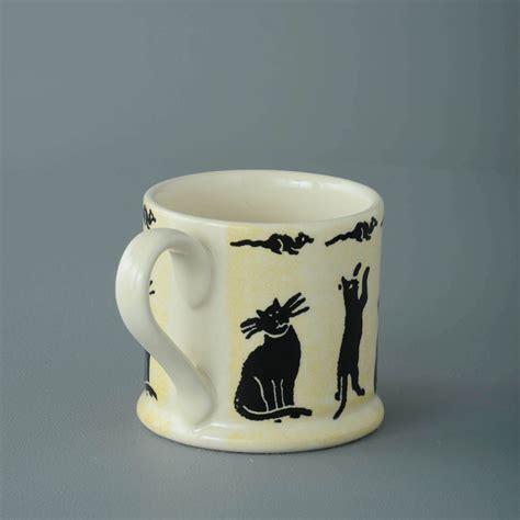 Mug Small Cat And Mouse Brixton Pottery