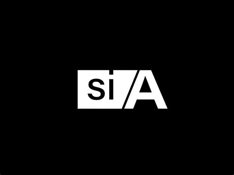 Sia Logo And Graphics Design Vector Art Icons Isolated On Black