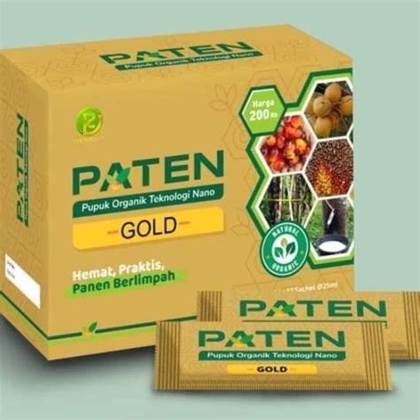 Jual PUPUK PATEN GOLD ORIGINAL 1 BOX ISI 12 SACHET Kota Makassar