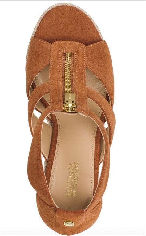 New Michael Kors Damita Espadrille Wedge Sandal Platform Zip Luggage EBay