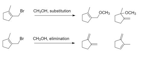 A 1 Bromomethyl 2 Methylcyclopentene Heated In Methanol Quizlet