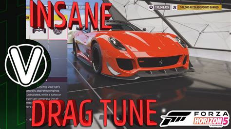 Forza Horizon 5 Ferrari 599xx Evolution Drag Build And Tune Sleeper