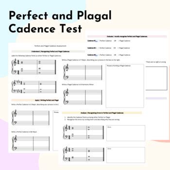 Perfect and Plagal Cadence Test by Music In the Secondary Classroom