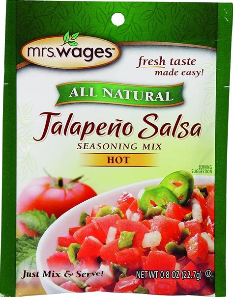 Amazon Mrs Wages All Natural Jalapeno Salsa Mix Ounce Pouch