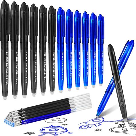 BBLIKE Lot de 12 stylos à bille effaçables à encre gel et 20 stylos