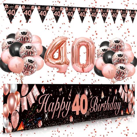 Buy 40th Birthday Decorations For Women SWPEED 40th Birthday