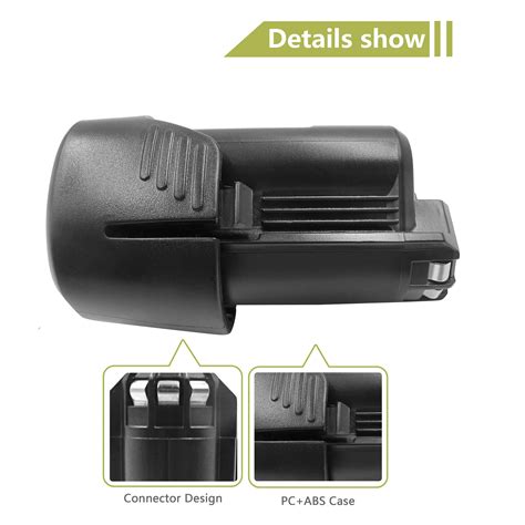 10 8v 2000mah Lithium Cordless Drills Rechargeable Replacement Battery