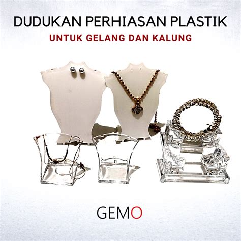 Jual Display Dudukan Perhiasan Set Plastik Alat Peraga Jewelry Tempat