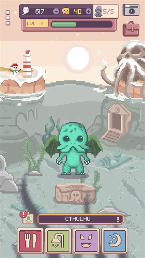 Yay Cthulhupet Mobilegame Lovecraft Cthulhu Pixel Art Games