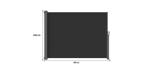 Paravent rétractable brise vue occultant extérieur PHOENIX 200x300 cm Gris