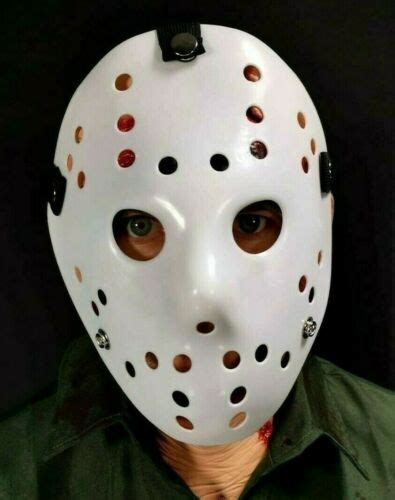 Wei Hockey Maske Plastik Jason Horror Friday Halloween Kost M