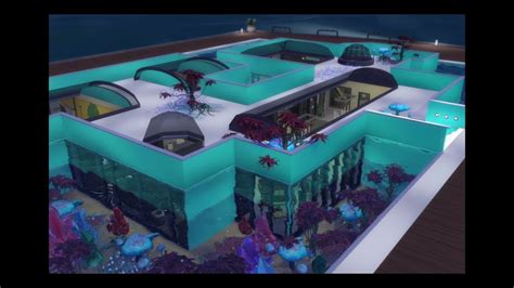 The Sims 4 Speed Build Underwater House With Coral Reef Get Famous Build No Cc Youtube