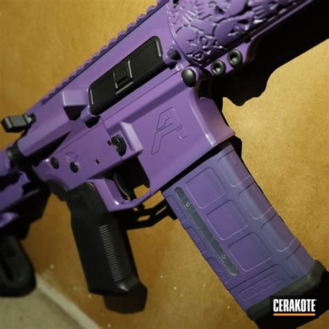 Aero Precision Ar Build Cerakoted Using Graphite Black And Bright Purple Cerakote