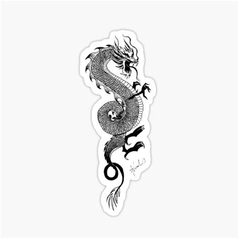 Chinese Dragon Sticker For Sale By Shopkristine Redbubble