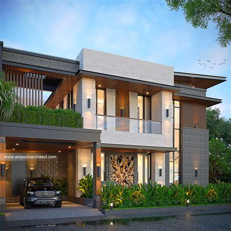 Desain Tampak Samping Rumah Modern 2 Lantai Bapak Bn Di Balikpapan 35379 Desain Carport