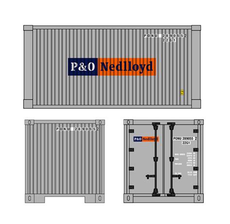 USA Trains P O Nedlloyd 20 Container R1736A Railroads And More UG