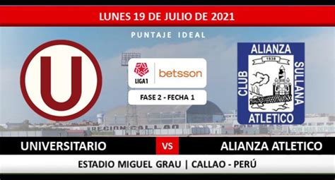 Universitario vs Alianza Atlético en vivo por GOLPERU Transmisión del