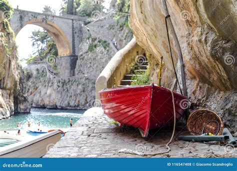 Fiordo Di Furore Beach. Furore Fjord Amalfi Coast Positano Naples Italy ...