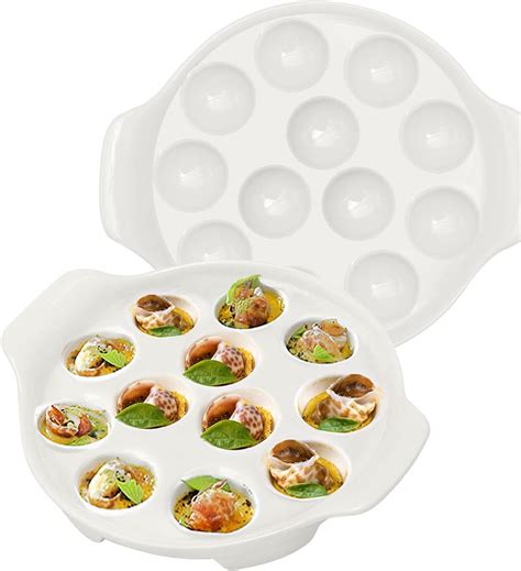 Ackeivto 2 Packs Stainless Steel Snail Mushroom Escargot