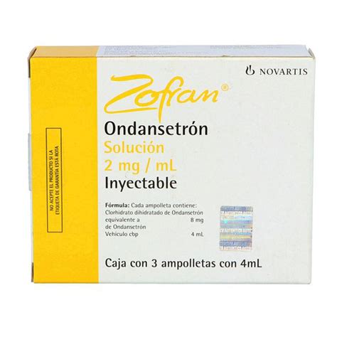 Zofran Solucion Inyectab 8mg 4 Amp X 4ml