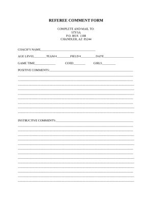 REFEREE COMMENT Doc Template PdfFiller