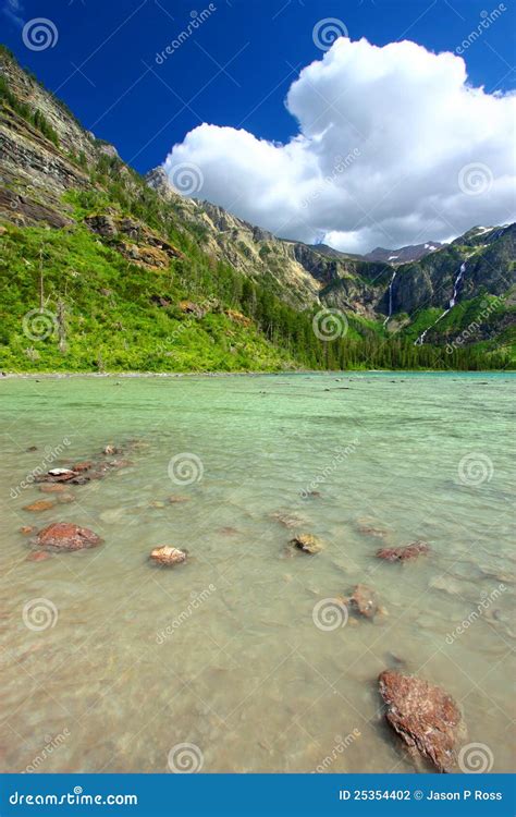 Avalanche Lake of Montana stock photo. Image of landscape - 25354402