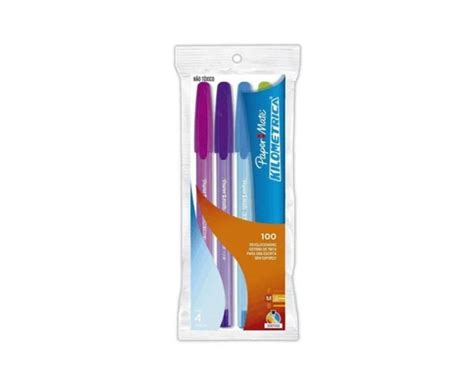 Caneta Esferogr Fica Paper Mate Kilometrica Kitc Cores Caneta