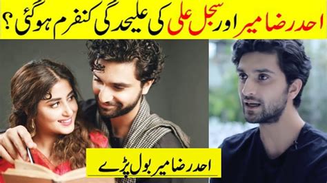 Sajal Ali And Ahad Raza Mir Divorce Confirmed Ahad Raza Mir Talk