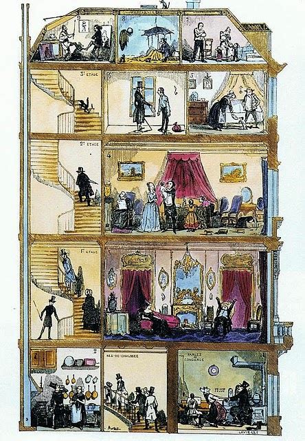 Coupe D Une Maison Parisienne 1845