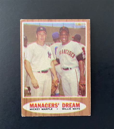 Topps Mickey Mantle Willie Mays Managers Dream Blurred Ebay