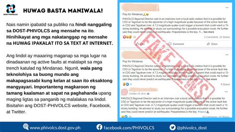 Phivolcs Dost On Twitter Nais Namin Ipabatid Sa Publiko Na Hindi