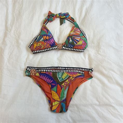 Trina Turk Two Piece Bikini Set Size M The Bottoms Depop