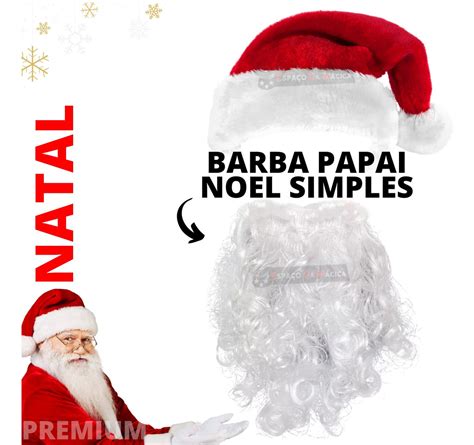 Barba Papai Noel Branca P Fantasia Papai Noel