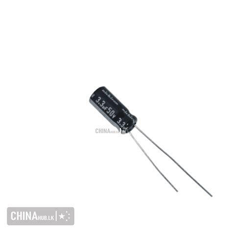 3 3uf 50v Electrolytic Capacitor 5 Pcs Pack Chinahub Lk