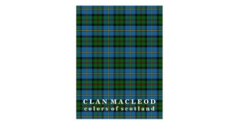 Colours of Scotland Clan MacLeod Tartan Postcard | Zazzle.ca