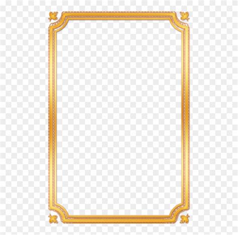 Gold Certificate Frame Png, Transparent Png - 500x750(#403079) - PngFind