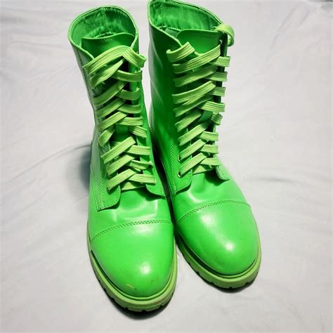 These Are The Hottopic Neon Green Combat Boots I Depop