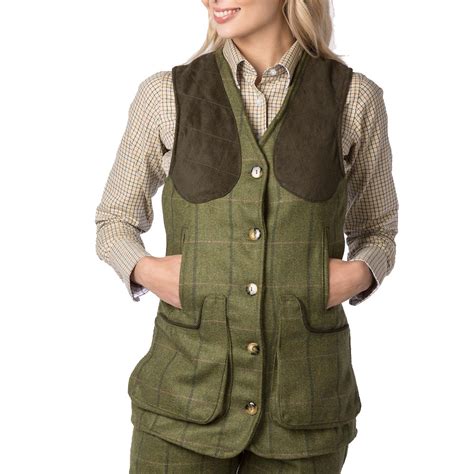 Ladies Danby Waistcoat Tweed Shooting Waistcoat Uk Yorkshire Trading