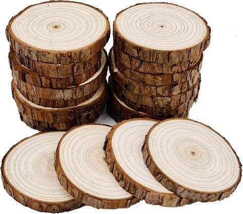 Amazon Unfinished Natural Wood Slices Pcs Inch Craft Wood