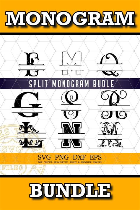 Monogram Svg Monogram Fonts Bundle Svg Monogram Svg Bundle Monogram