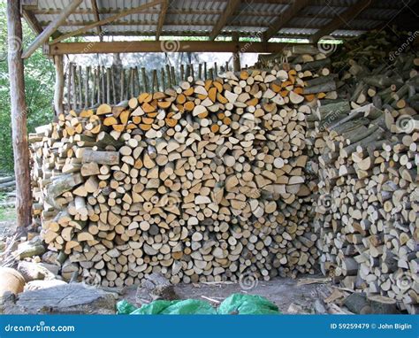 Firewood Log Stack Stock Image Image Of Logs Coppiced