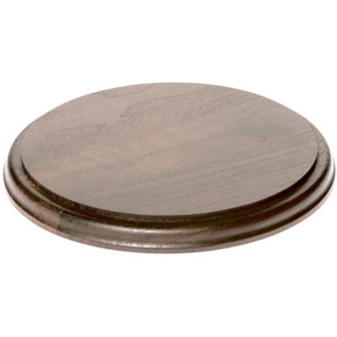 Plymor Walnut Round Wood Display Base w/ Ogee Edge, 8.75 W x 8.75 D x 0 ...