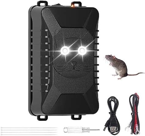 Ultrason Souris et Rats pour Voiture 12V avec Lumière Clignotante