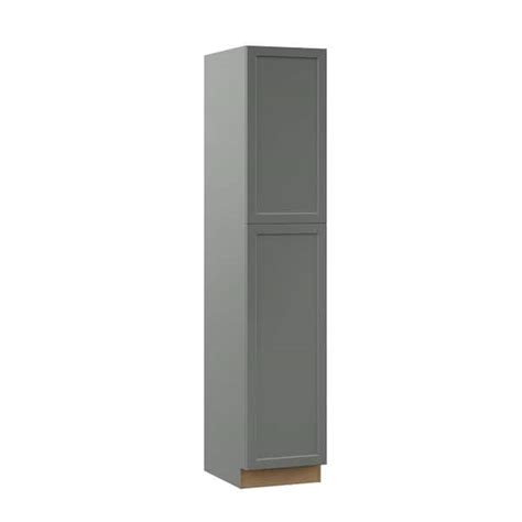 Reviews For Hampton Bay Designer Series Melvern Storm Gray Shaker Assembled Pantry Kitchen