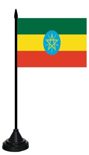 Thiopien Flagge Thiopische Flagge Thiopien Fahne Auf