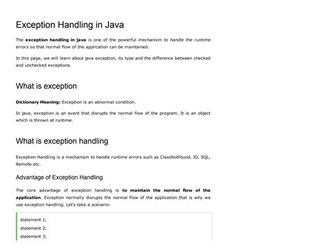 Solution Exception Handling In Java Studypool