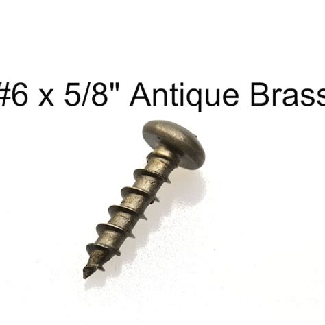 Antique Brass Screws Etsy