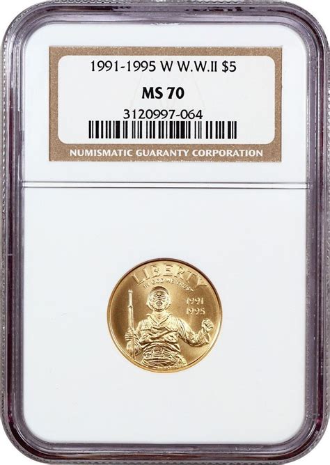 1991 95 W World War Ii Ngc Ms70 Modern Commemorative Gold Old Ngc