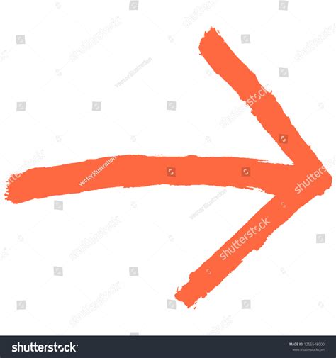 Red Arrow Sign Painted By Paint Stock Vector (Royalty Free) 1256548900 | Shutterstock