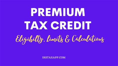 Premium Tax Credits Eligibility Limits And Calculations Internal Revenue Code Simplified 2022